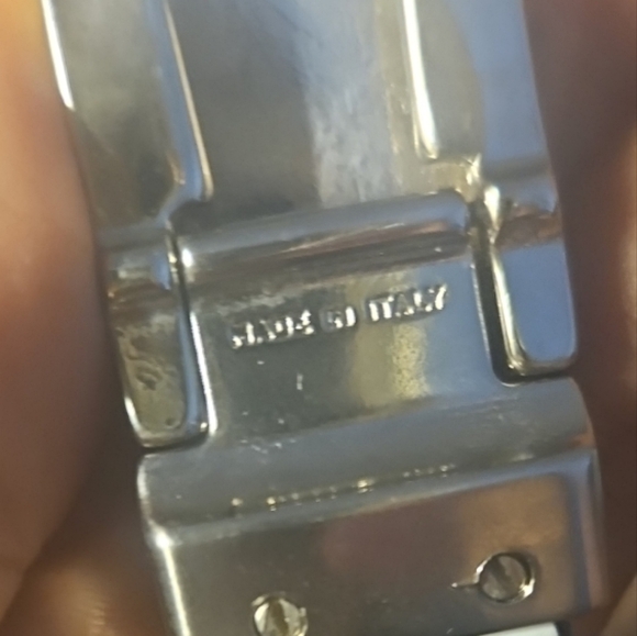 Rare Vintage Coach White Polished Calfskin Logo Buckle Belt –Italy –Size Large - Picture 6 of 12